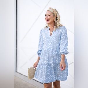 Gibsonlook blue long sleeve dress